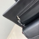 Women's Gold Logo Chain Leather Crossbody Shoulder Bag 1113A