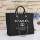 Women's Embroidered Logo Chain Decoration Quilted Canvas Handbag 68741