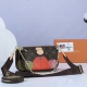 Women's Colorful Pumpkin Print Chain Paired with Wallet Crossbody Single Shoulder Handbag 44840