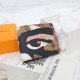 Women's Monogram Eclipse Art Print Canvas Card Bag Wallet 82573