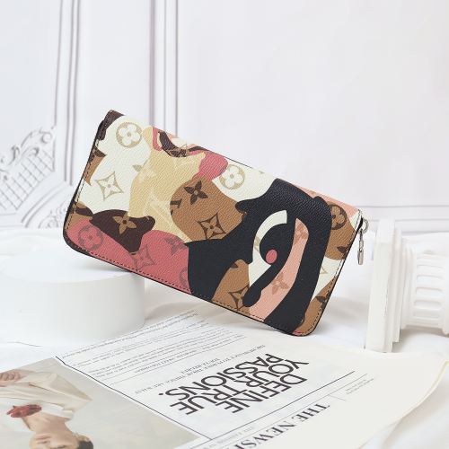 Women's Monogram Eclipse Art Print Canvas Card Bag Wallet 82590