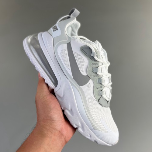 Air Max 270 React White grey Running Shoes