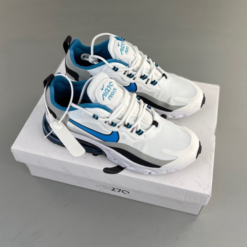Air Max 270 React White Blue Running Shoes