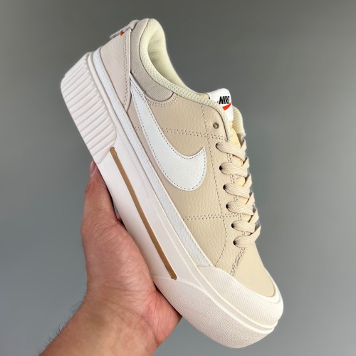 Court Legacy Lift Wuaterrneksteam Board shoes Apricot White DM7590-001