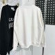 Adult Men's Casual Round Neck Long Sleeve Sweatshirt White