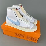 WMNS Blazer Mid  1977 Vintage SE Board shoes White blue BQ6806