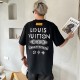 Adult 100% Cotton casual Print short sleeved Crewneck t shirt Tees Clothing oversized