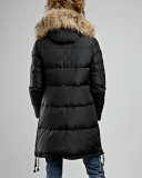 Women's LONG BEAR Long winter thickened warm hooded down jacket