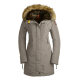 Women's SELMA Long winter thickened warm hooded down jacket beige