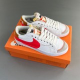 Blazer Low 77 Jumbo Board shoes white orange DQ1470-106