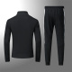 Men's Simple Casual Cotton Zipper Jacket Sweatshirt Suit 88872#