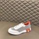 Bouncing Sneaker in calfskin Man's Women's Shoes Gray and White