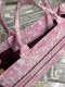 Women's Jacquard Large Capacity Tote Bag Shoulder Bag pink 568