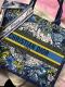 Women's Jacquard Large Capacity Tote Bag Shoulder Bag blue yellow 568