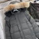 Unisex Wyndham Parka Removable Hooded Down Jacket Gray