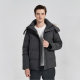 Unisex Wyndham Parka Removable Hooded Down Jacket Gray
