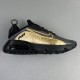 air max 2090 running shoes Black golden