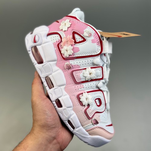 Air More Uptempo 96 GS Basketball shoes white pink DJ5988-100