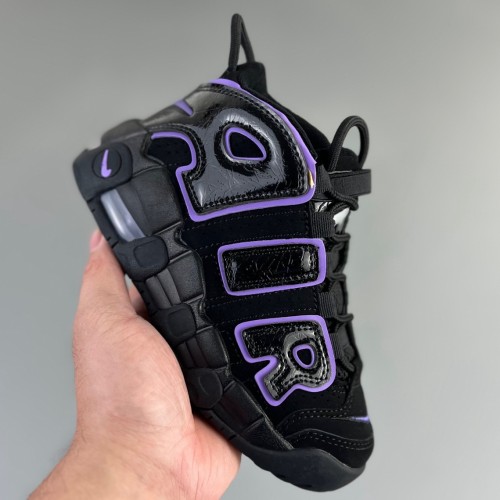 WMNS Air More Uptempo GS Barely kid Basketball shoes Black Purple