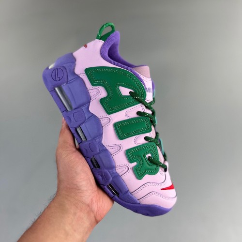 Air More Uptempo Low Basketball shoes Purple Green FB1299 001