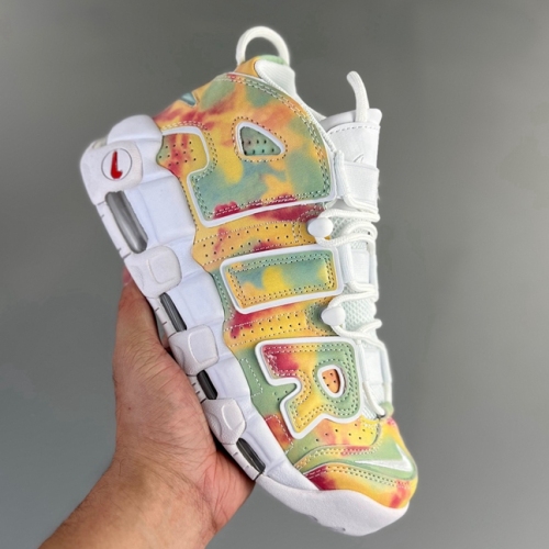 WMNS Air More Uptempo GS Barely Basketball shoes Yellow Green