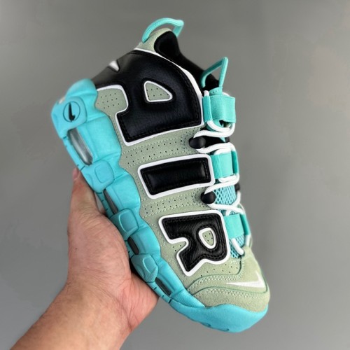 WMNS Air More Uptempo GS Barely Basketball shoes blue black