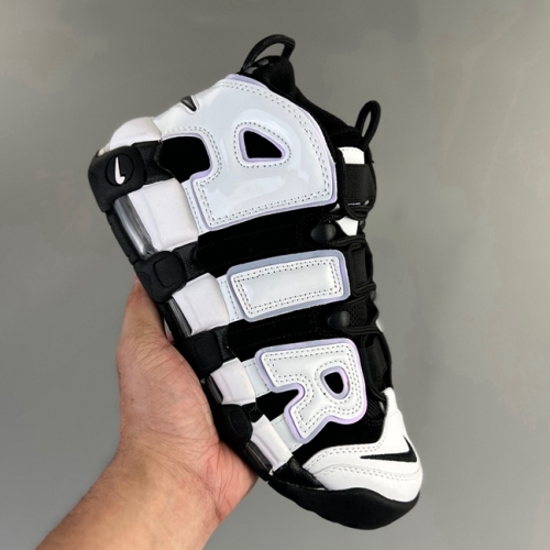 WMNS Air More Uptempo GS Barely Basketball shoes White Black
