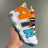 WMNS Air More Uptempo GS Barely Basketball shoes Orange blue