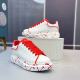 Adult Fashion Versatile Original Cowhide Casual Shoes White Red