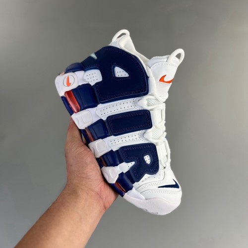 WMNS Air More Uptempo GS Barely Basketball shoes White Blue