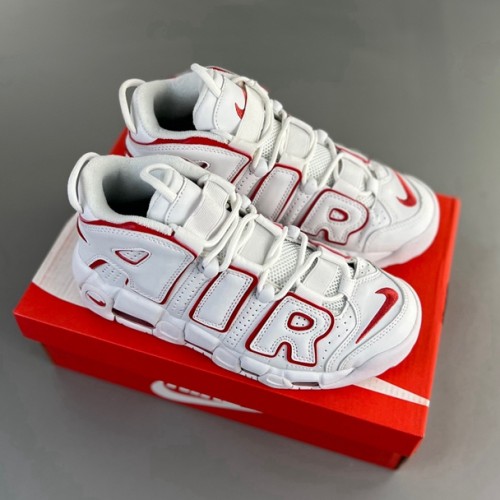 WMNS Air More Uptempo GS Barely Basketball shoes white red