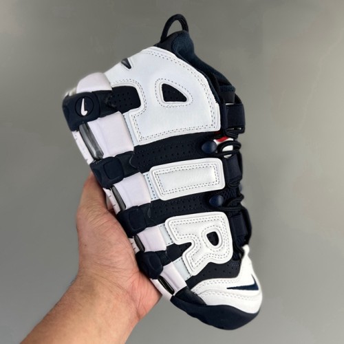 WMNS Air More Uptempo GS Barely Basketball shoes White Blue