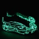 Adult Fashion Graffiti Luminous Casual Sneakers shoes White Green