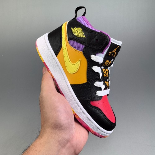 Child Air Jordan 1 Retro High OG Sneakers Shoes Colorful
