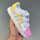 Child Superstar Casual Sneakers Shoes White Pink