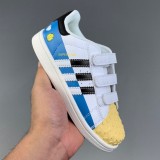 Child Superstar Casual Sneakers Shoes White Yellow