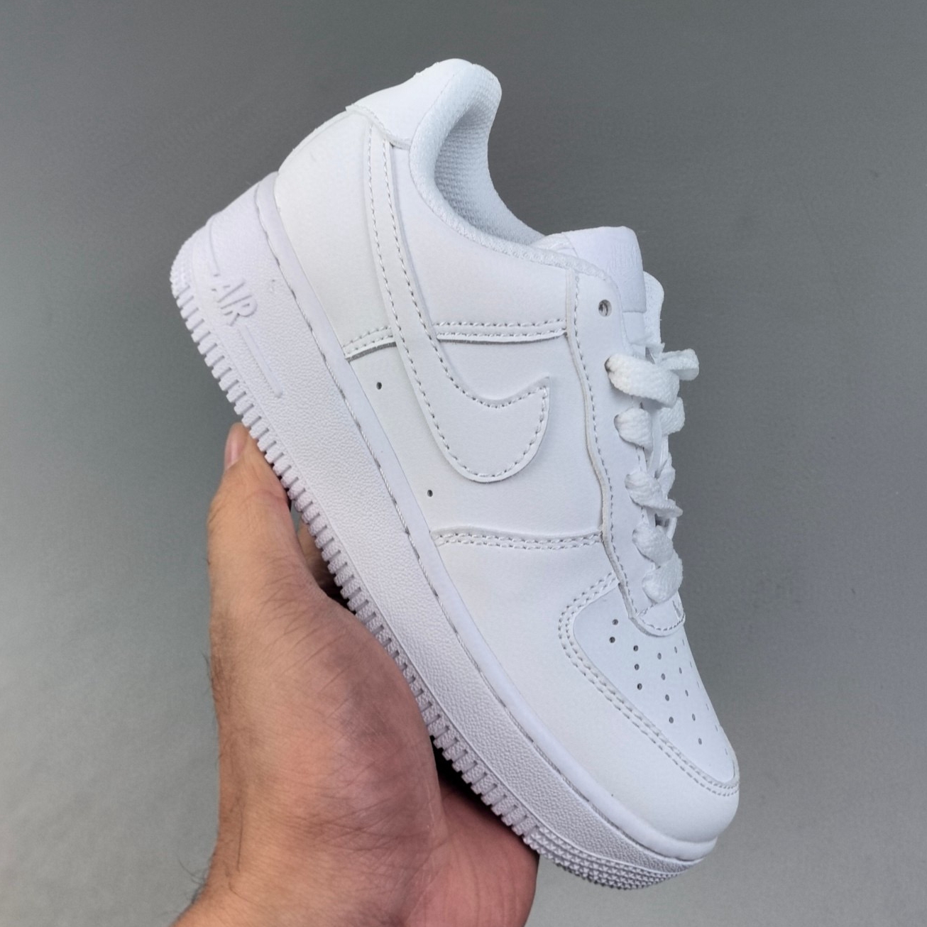 Nike Child Air Force 1 Low Versatile Casual Sneakers Shoes White