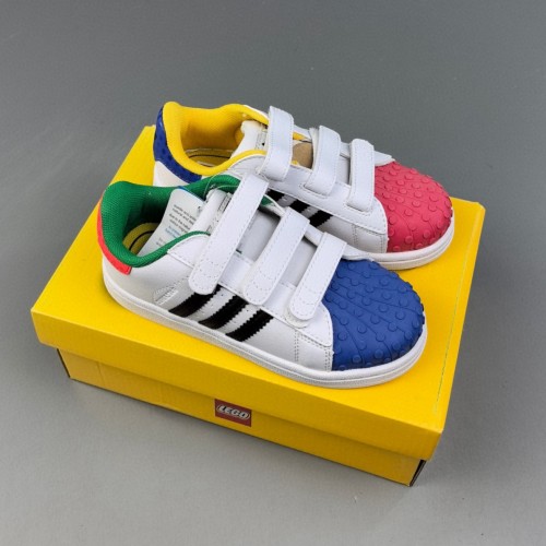 Child Superstar Casual Sneakers Shoes White Blue