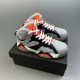 Child Air Jordan 7 Retro Chambray High Shoes Gray Black