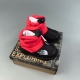 Child Winter Warm Snow Boots Black Red