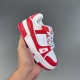 Child Trainer Sneaker Low Casual Sports Hundred Shoes White Red