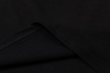 Adult Men's Cotton Simplicity Round Neck Short Sleeve T-Shirt Black 305#202450