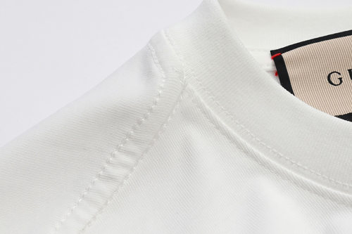 Adult Men's Cotton Simplicity Round Neck Short Sleeve T-Shirt White 855#202450