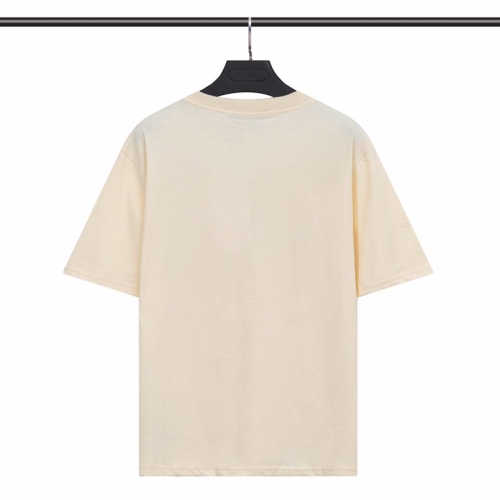 Adult Men's Cotton Simplicity Round Neck Short Sleeve T-Shirt Beige 736#202450