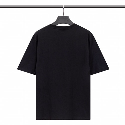 Adult Men's Cotton Simplicity Round Neck Short Sleeve T-Shirt Black 736#202450