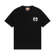 Adult Men's Cotton Simplicity Round Neck Short Sleeve T-Shirt Black 840#20250