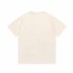 Adult Men's Cotton Simplicity Round Neck Short Sleeve T-Shirt Beige 727 #202450