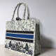 Women's Jacquard Large Capacity Tote Bag Shoulder Bag blue pink 568