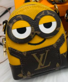 Women's Little Yellow Cute Style Chain Detachable Shoulder Strap Leather Phone Bag Makeup Bag Wallet