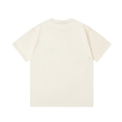 Adult Men's Cotton Simplicity Round Neck Short Sleeve T-Shirt Beige 718#202450